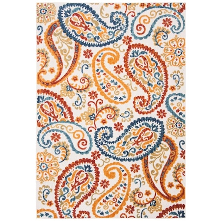 Safavieh 4 x 6 ft. Cabana 800 Power-Loomed Rectangle Rug Cream & Navy CBN887A-4